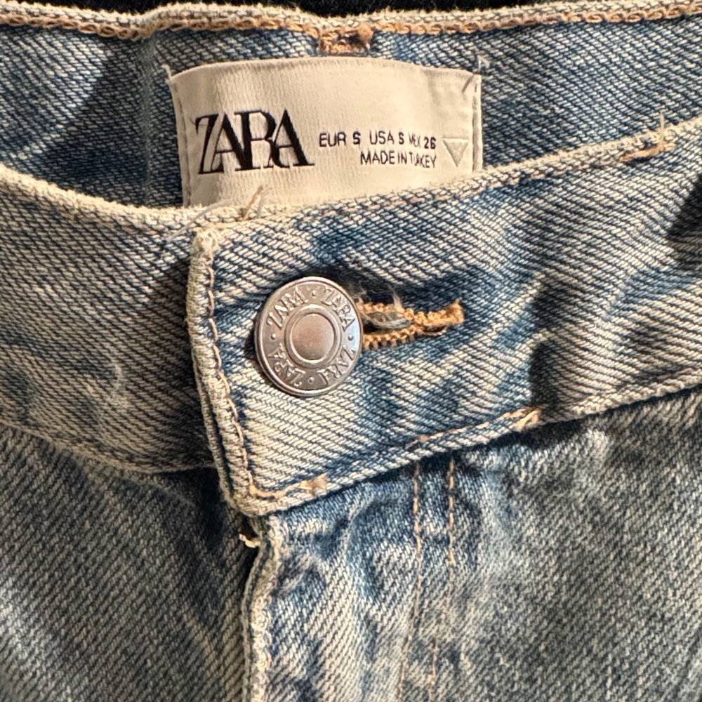 Zara Light Blue Denim Skirt - Picture 4 of 4